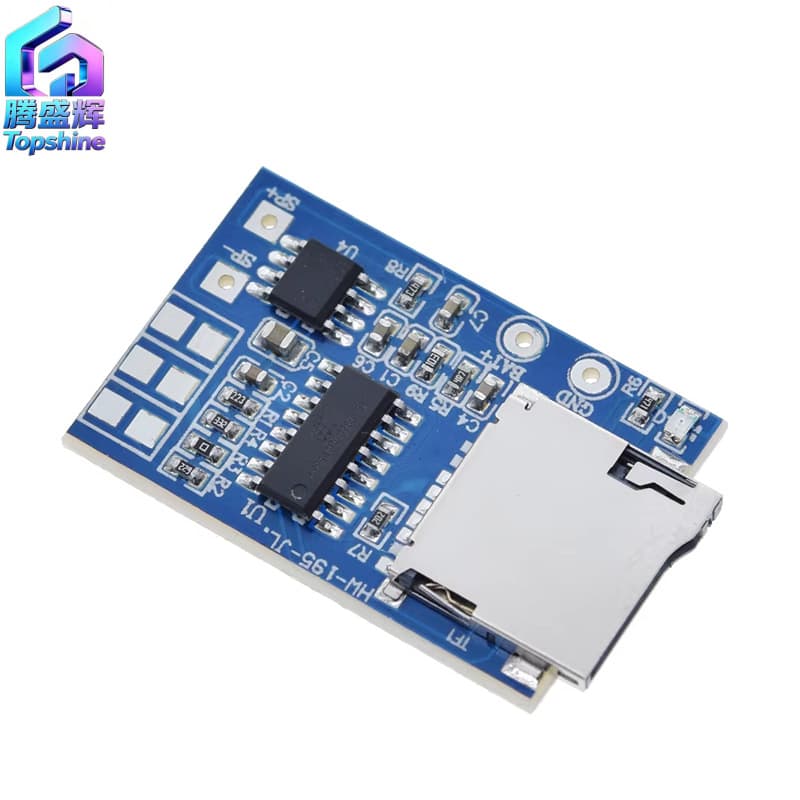 TF Card MP3 Decoder Board Decoding Module 3.75V Power Supply with 2W Mixed Mono with Memory Playback