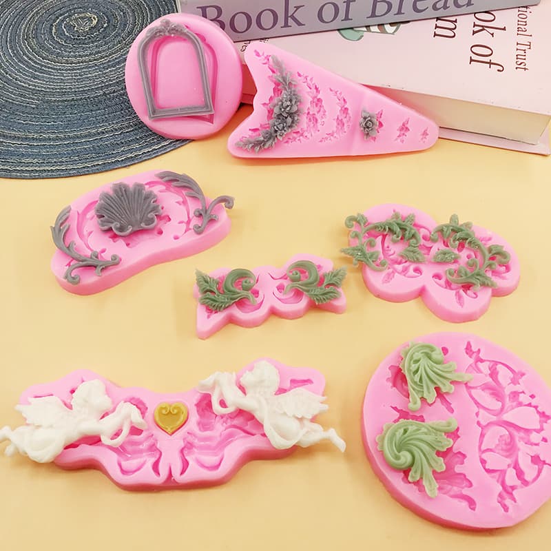 European-style embossed vine silicone mold hand-turned food-grade diy glue fondant chocolate baking mold