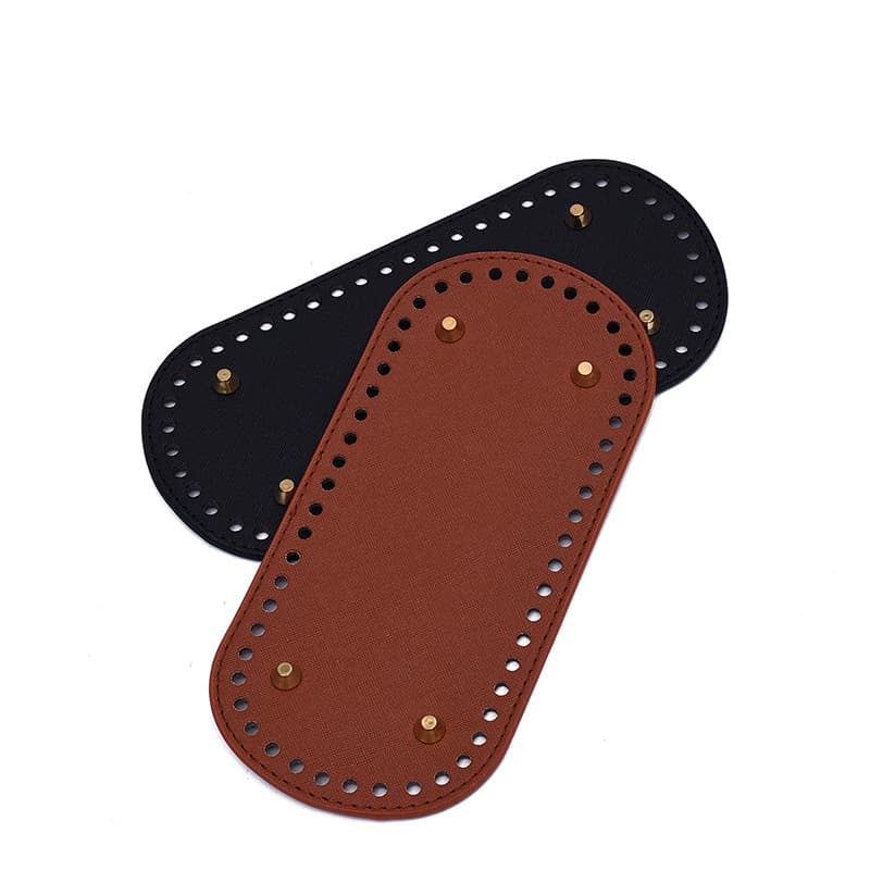Bag accessories, crochet fabric strips, knitted handbags, handmade yarn, 22*10mm leather base material, bag bottom