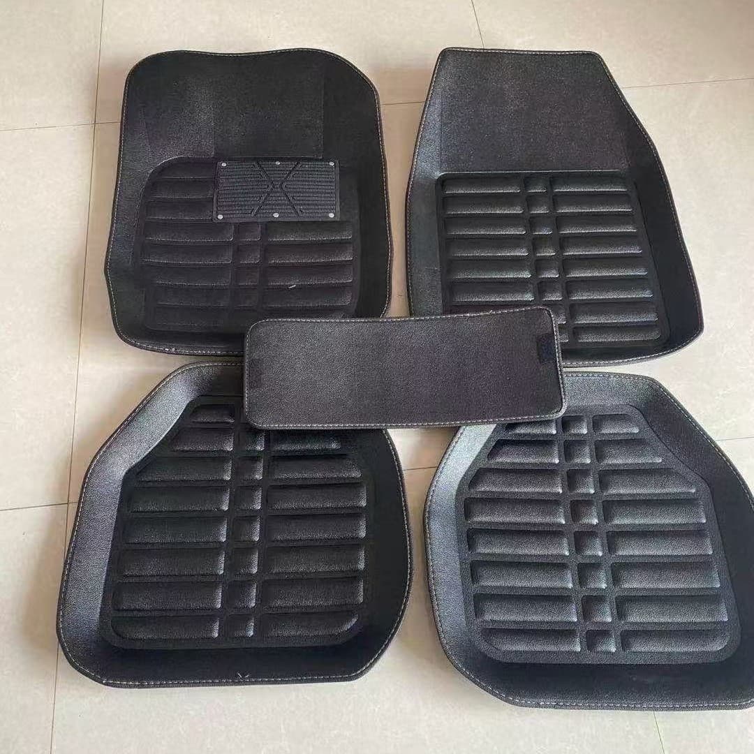 Cross-border 5-seater full/semi-enclosed car floor mats, universal leather for 5-seater vehicles.