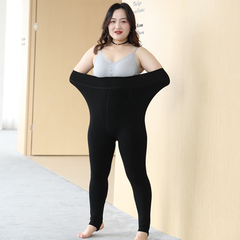 6014 spot 500g plus fat plus size leggings for outer wear plus velvet pants thickened 200 pounds fat mm one-piece cotton pants