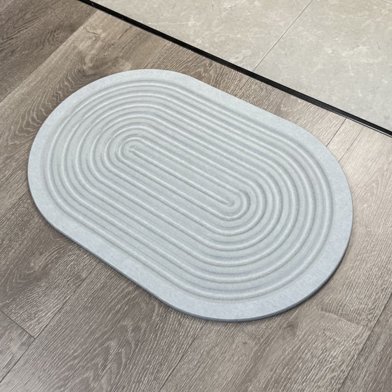 Diatom Mud Water-Absorbing Mat for Bathroom, Non-Slip Hard Floor Mat, Toilet Entrance Foot Mat, Home Diatom Carved Floor Mat