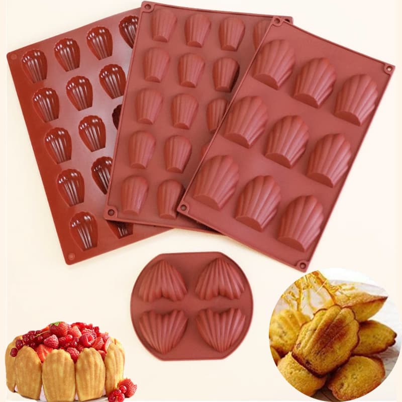 Shell Cake Silicone Mold Madeleine Cookie Chocolate Biscuit Oven-Safe French Mousse Dessert Mold