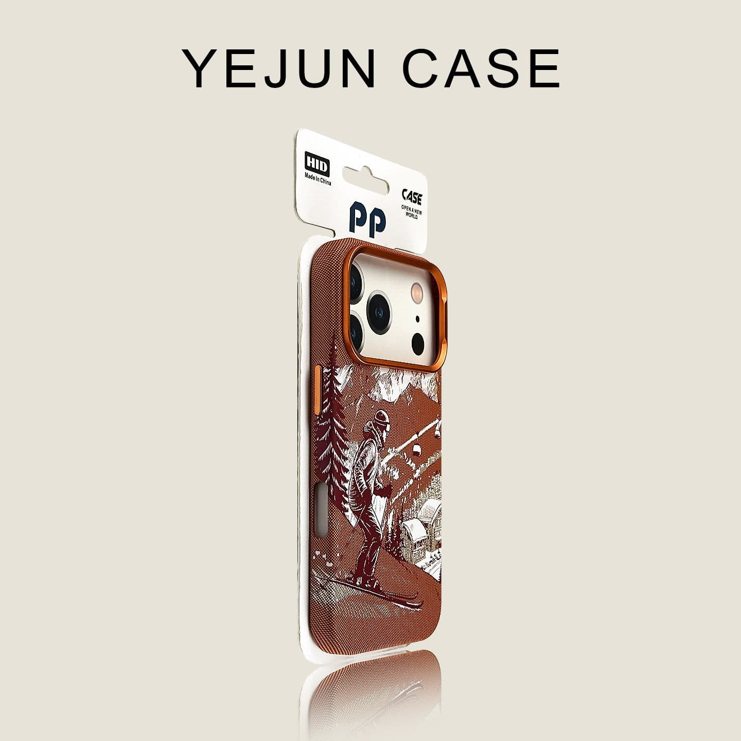 Suitable for iPhone 17 Pro Max, Mountain Peak Wind Chasing Kevlar Magnetic Phone Case, Apple 16 Embossed Protective Cover 15