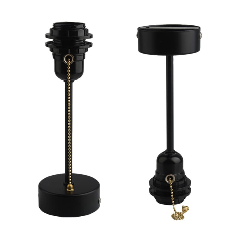 Diameter 80 Lamp Adapter to E27 Smooth Full Thread Extended Lamp Holder Socket Pull Chain Switch Pull Cord Switch