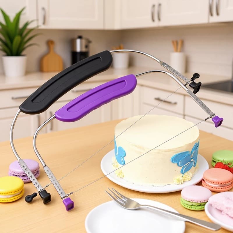 Adjustable Cake Layer Separator Stainless Steel Single/Double Line Bread Toast Slicer Baking Tools Cross-Border Wholesale