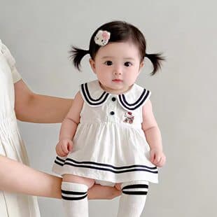 Baby Romper Summer Thin Sleeveless Dress Baby Stylish School Style Princess Dress Girl Clothes Summer