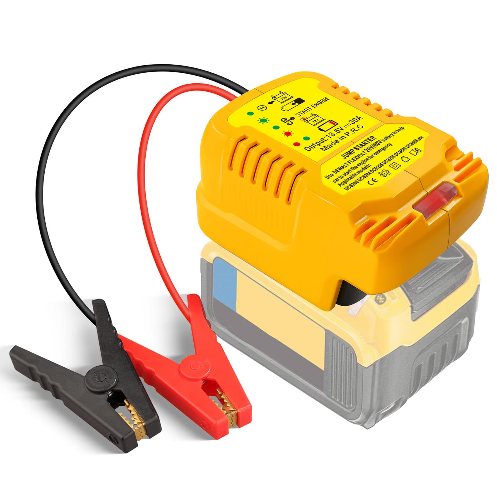 Factory Direct Car Emergency Starter Adapter for 18-20V Tool Lithium Battery Emergency Start Outdoor Power Supply