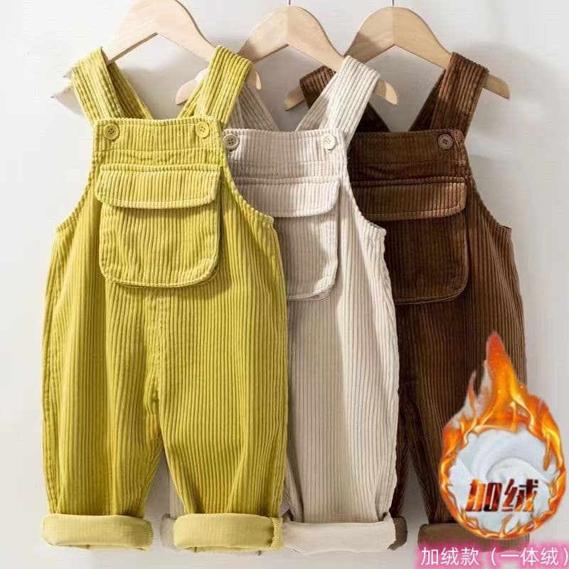 Baby overalls 2026 new style male and female baby spring and autumn style loose casual Korean corduroy pants for small and medium-sized children