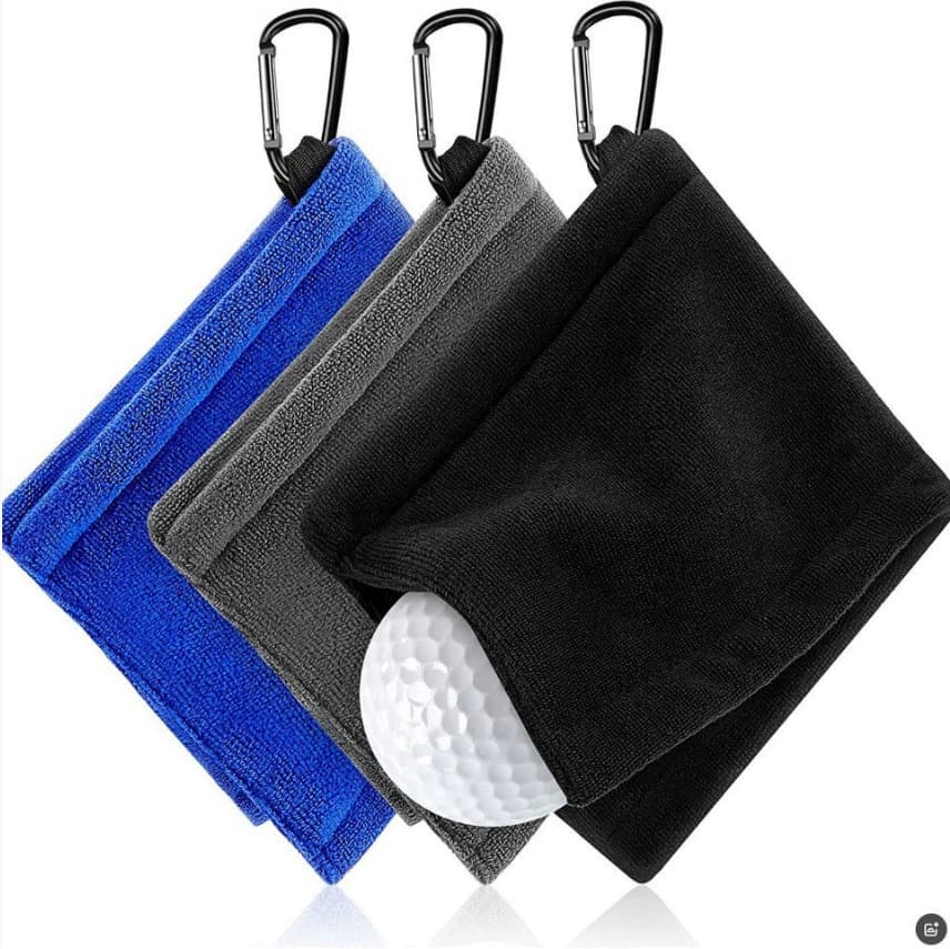 Microfiber fleece golf cleaning towel outdoor waist-hanging sports club wiping cloth