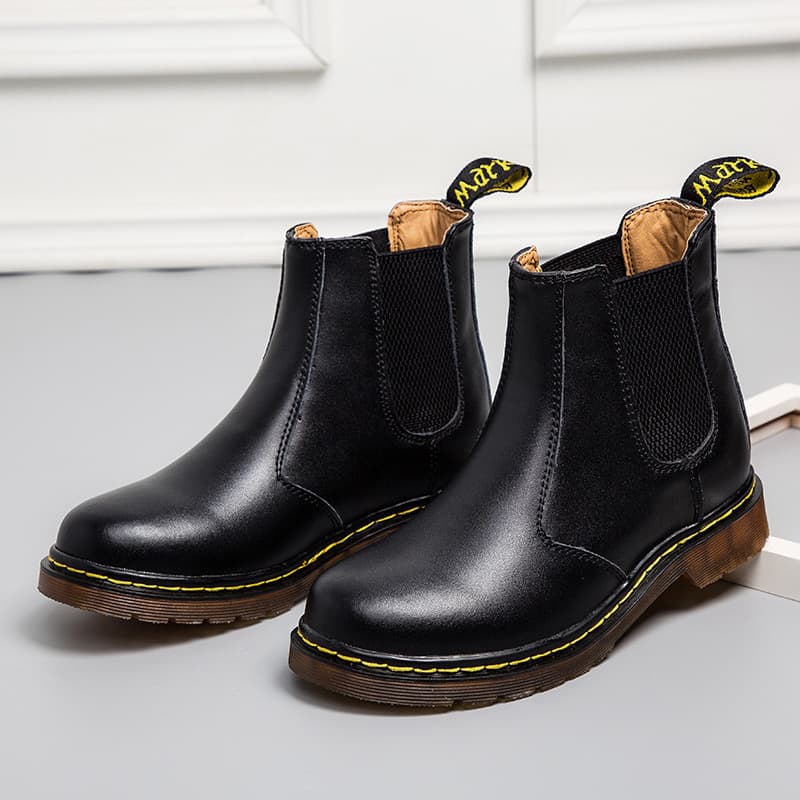 D Chelsea boots men's r2976 couple's Martin boots, fashionable British style short boots, casual elastic Martin shoes for men and women.