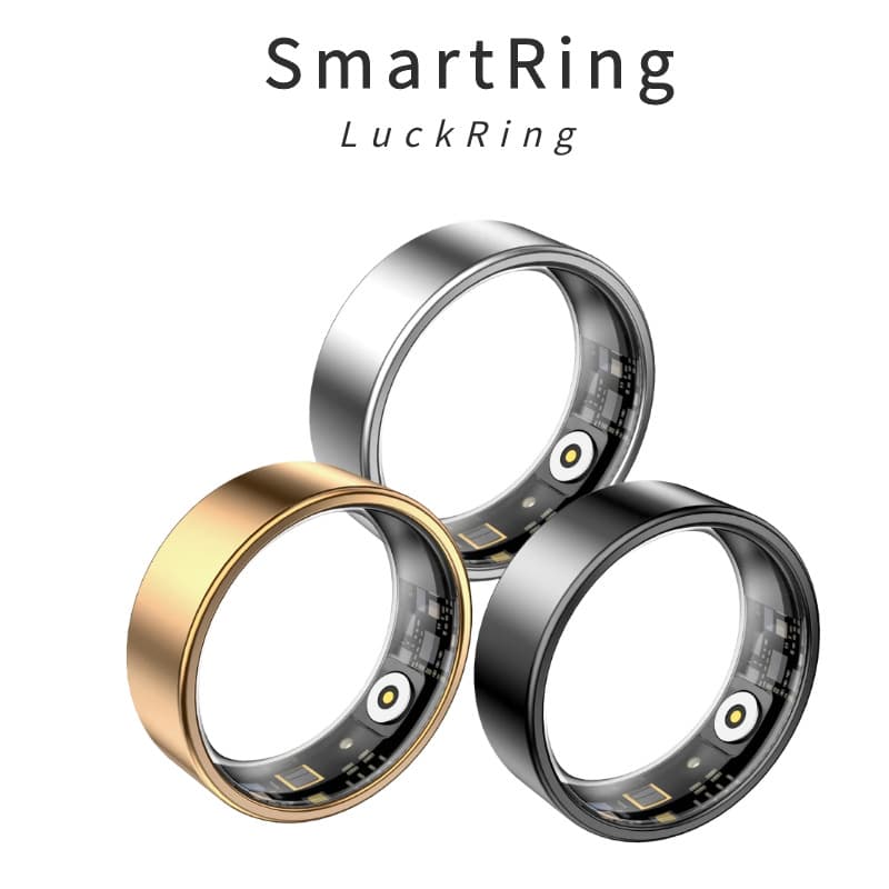 SmartRing smart ring with step counting, gesture control, heart rate, HRV, blood oxygen, and scientific sleep monitoring.