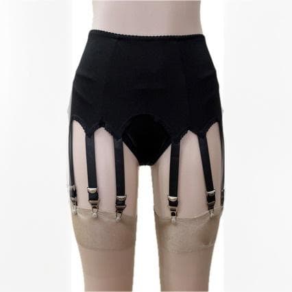 European and American Women's Clothing Amazon Lingerie Sexy Satin 12-Claw Adjustable Metal Buckle Anti-Slip Garter Belt