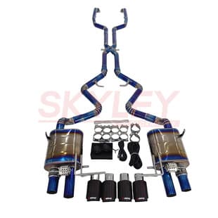 SL Automotive Titanium Exhaust System with Muffler for BMW E92 E90 Mid-to-Rear Section Exhaust