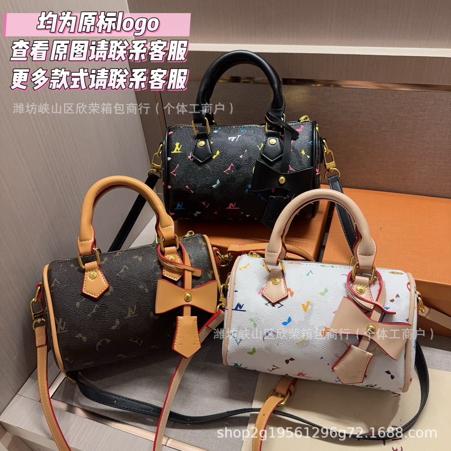 2026 foreign trade new style white three-color presbyopia pillow bag mini Boston handbag versatile single shoulder crossbody bag for women