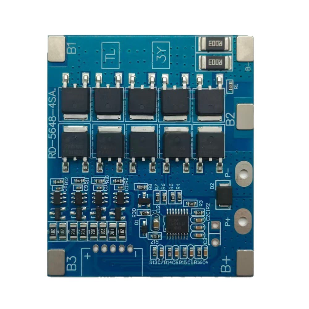 4S 14.8V LiFePO4 Lithium Battery Protection Board, Continuous Working Current 30A, Overcharge Protection Board