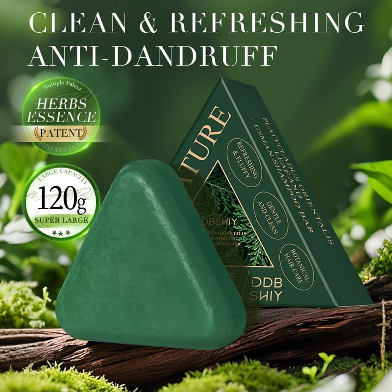 Cross-border Usman Grass and Arborvitae Leaf Shampoo Bar Oil Control Hair Care SEVENGREEN USMAN SHAMPOO BAR SH
