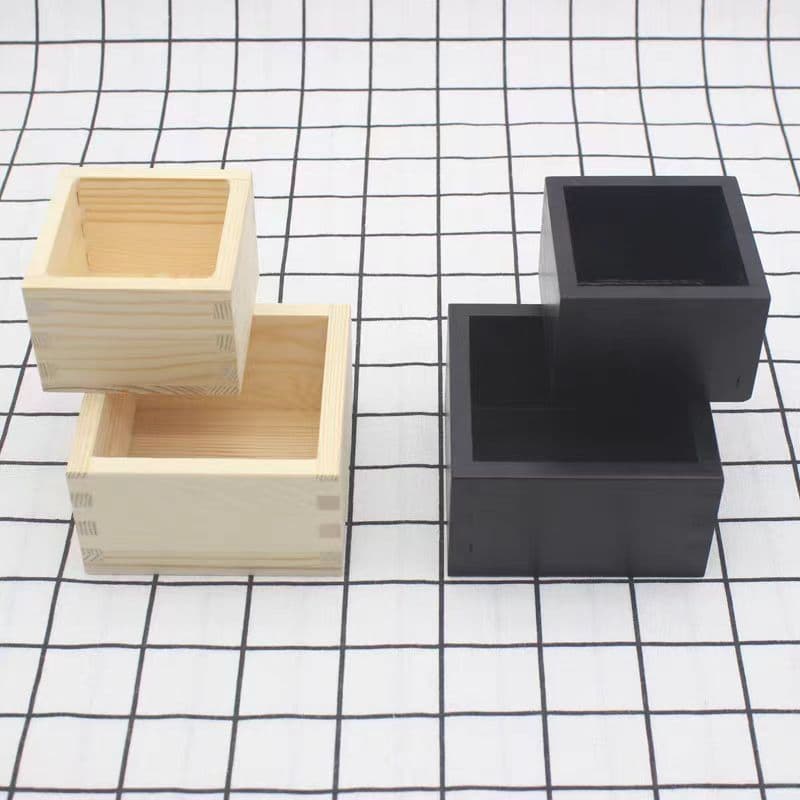 Solid wood open-top wooden box for classroom desktop chalk storage, wooden succulent plant pot, square small wooden box