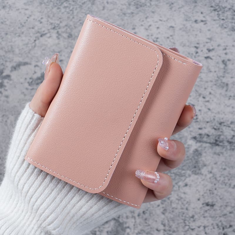 Simple short women's wallet student ticket holder multi-functional card holder 30% off change ultra-thin glossy wallet