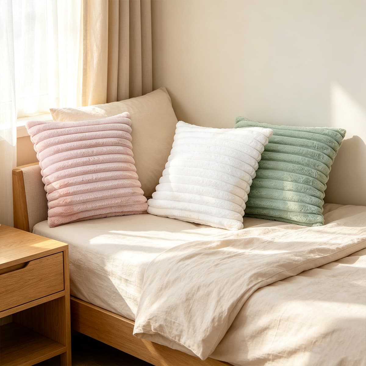 Light luxury and high-end pillow, back pillow, waist pillow, living room, B&B model room, bedroom bed, sofa pillow case, back cushion