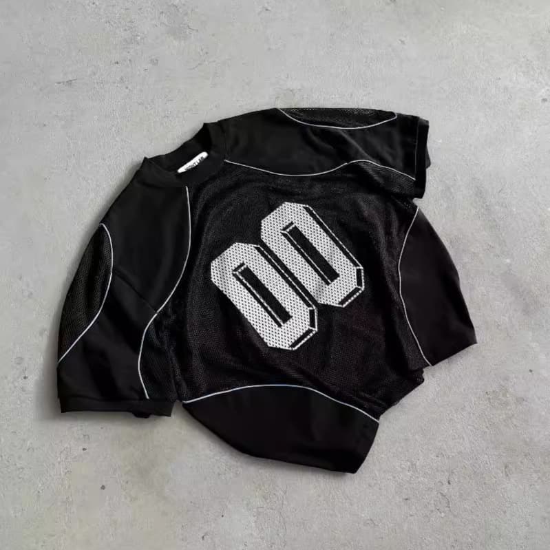 Summer European and American Fashion Mesh Loose Training Top, Summer Men's and Women's Digital 3D Pattern Breathable Sweatshirt