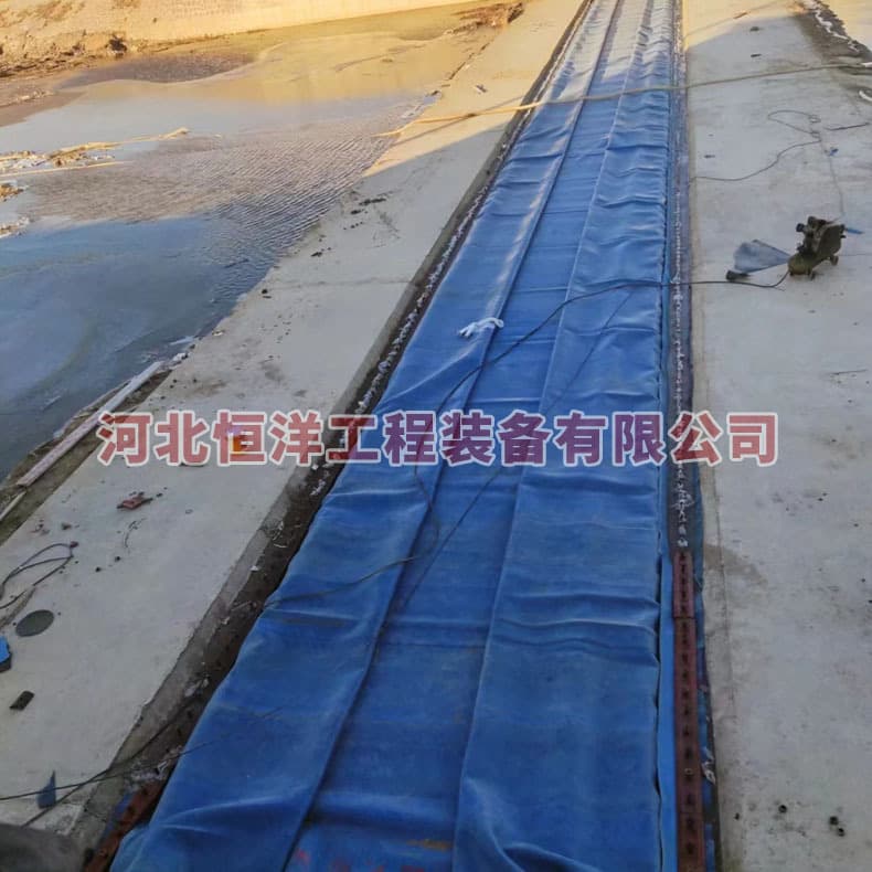 Hengyang rubber dam, inflatable pillow-type dam bag, landscape urban waterlogging prevention, water-retaining dam, blue overflow dam