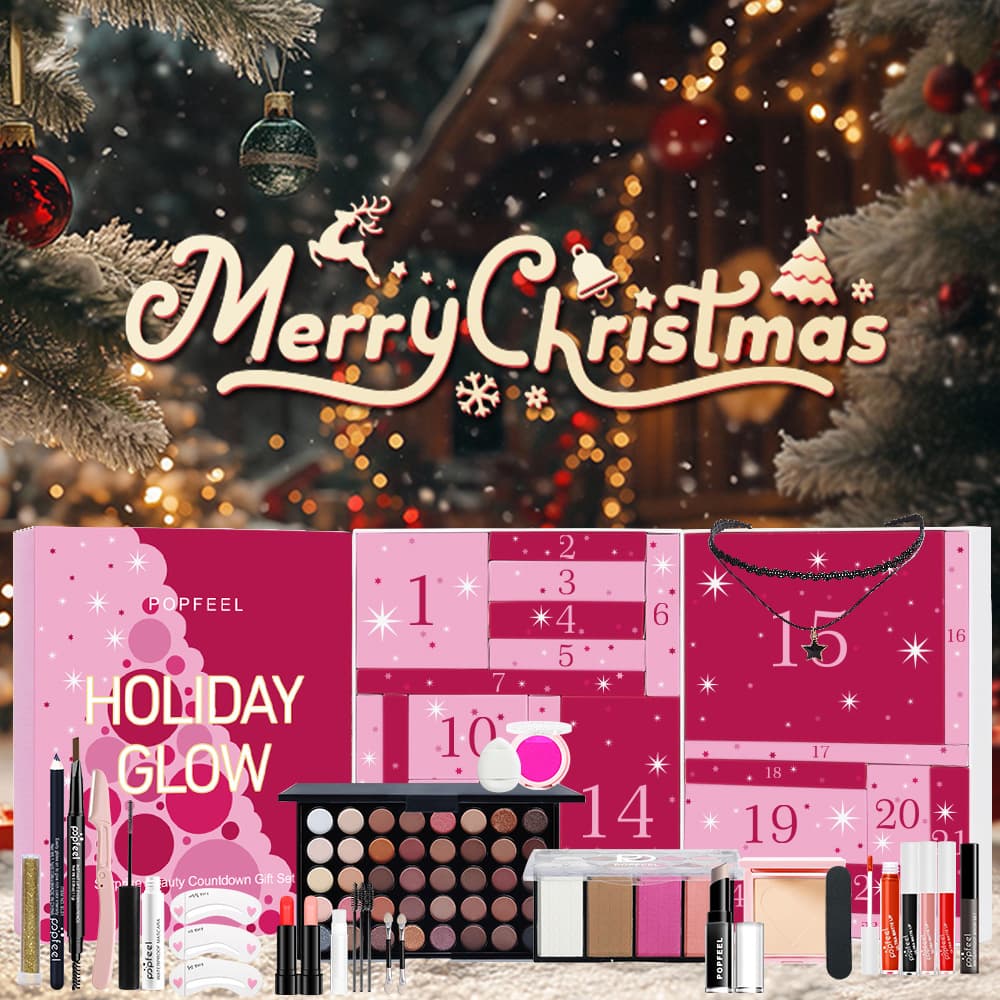 POPFEEL 24-piece makeup gift set, Christmas, Valentine's Day, or birthday present cosmetics box