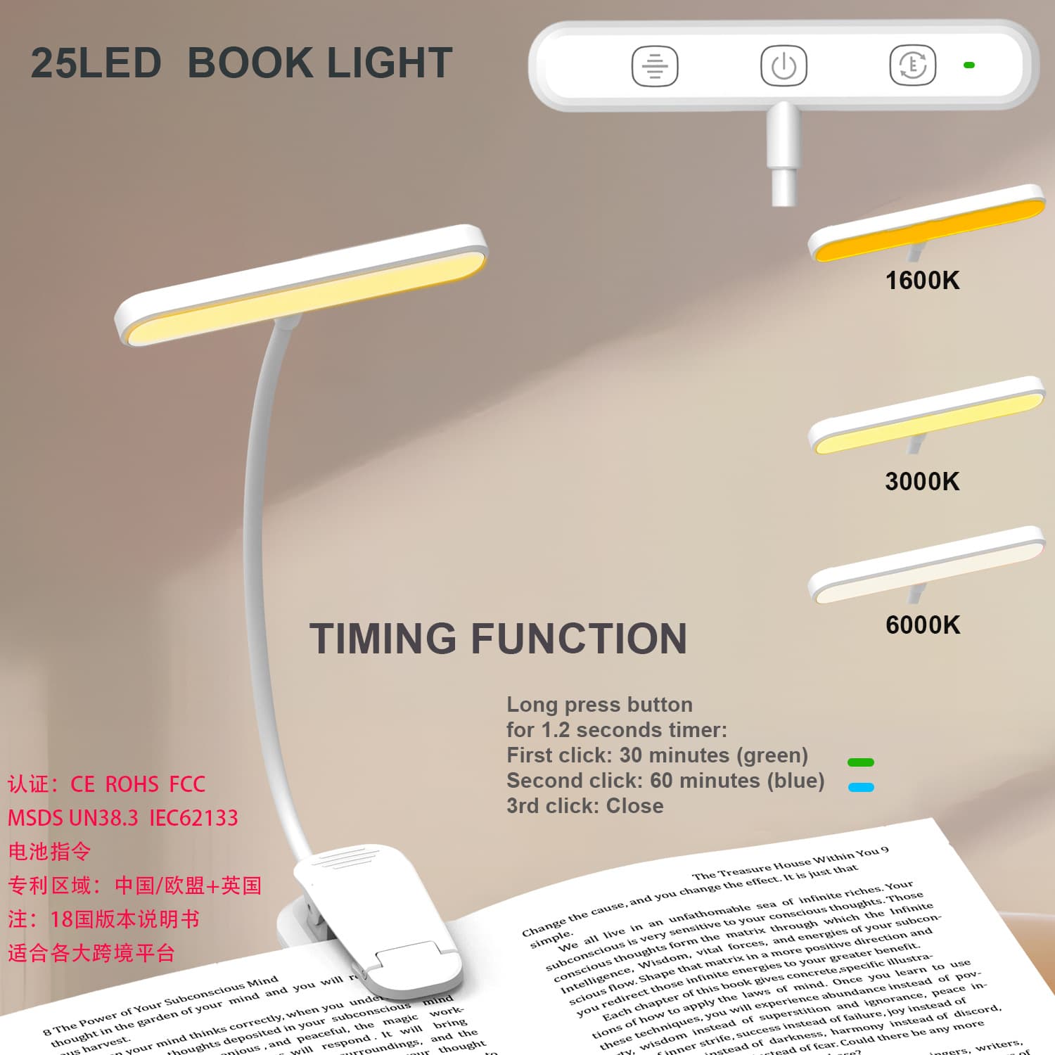 New Reading Clip Light Book Clip Lamp Clip Desk Lamp Sheet Music Light Reading Light Book Light Night Light Piano Light