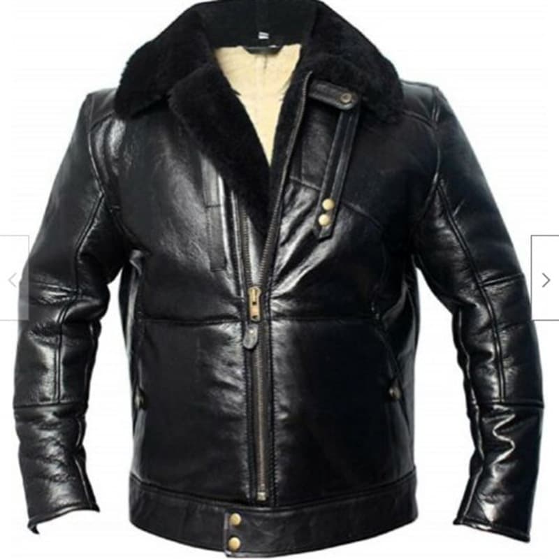 Fine men's leather coat black European and American cross-border motorcycle men's fine black leather jacket winter
