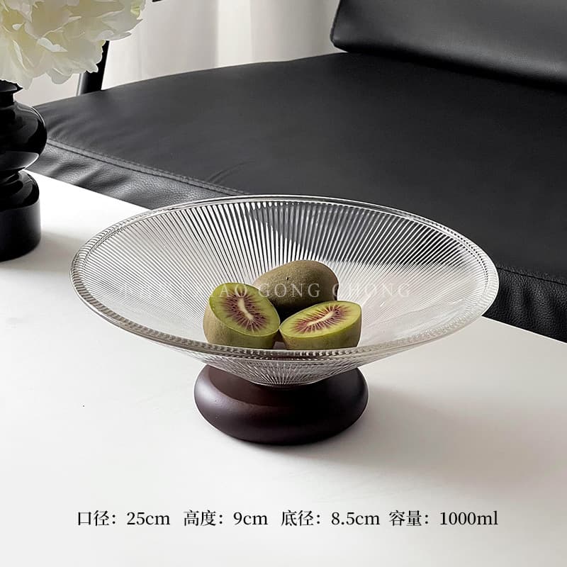 Fruit Tray for Living Room Home Use Chinese Style Glass Tray Coffee Table Premium Candy Tray Dried Fruit Snack Platter