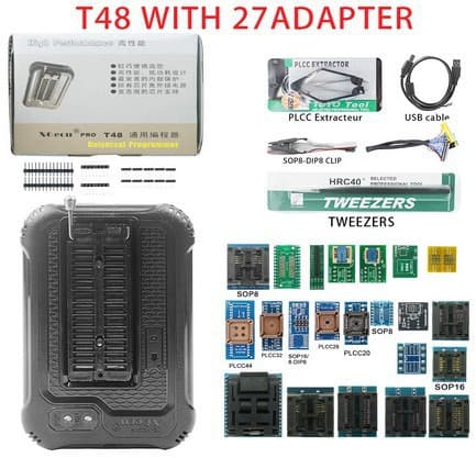 T48 High-Speed USB Programmer, EMMC, SPI, NAND, NOR Microcontroller, Motherboard BIOS, USB Programmer