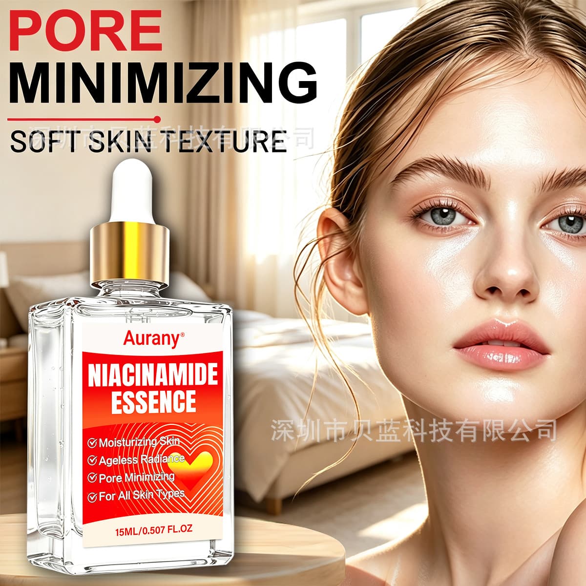 Cross-border Niacinamide Serum 30ml Brightening Skin Tone Raw Serum Moisturizing Glow Improving Dullness In Stock Wholesale