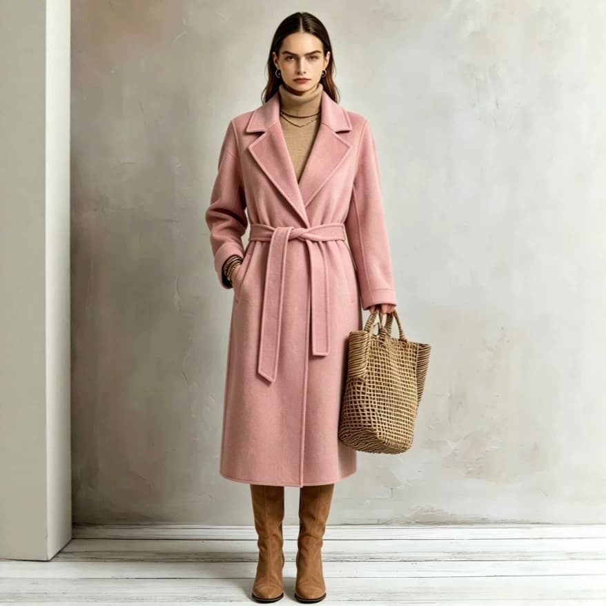 Cross-border Women's Fashion 2026 Amazon Independent Station Autumn/Winter New Casual Commute Elegant Long Lapel Coat Women's Wool