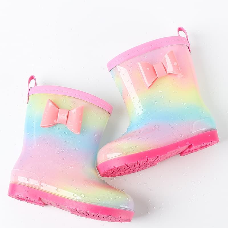 Cross-border Online Shopping Available, Small Floral Fabric Children's Rain Shoe Covers, Cartoon Rubber Boots for Boys and Girls