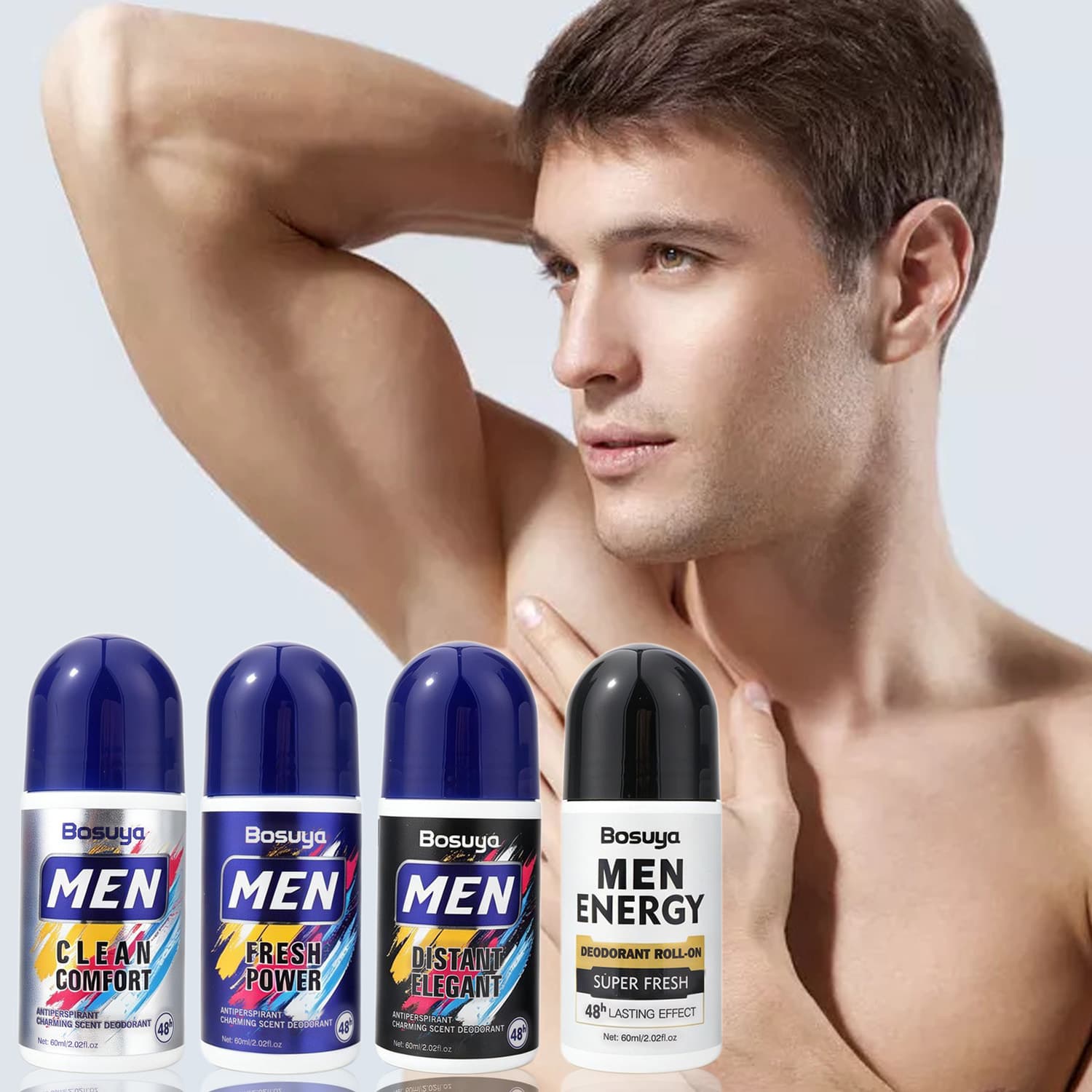 Cross-border exclusive supply of bosuya men's antiperspirant, dry and long-lasting deodorant, portable underarm deodorant