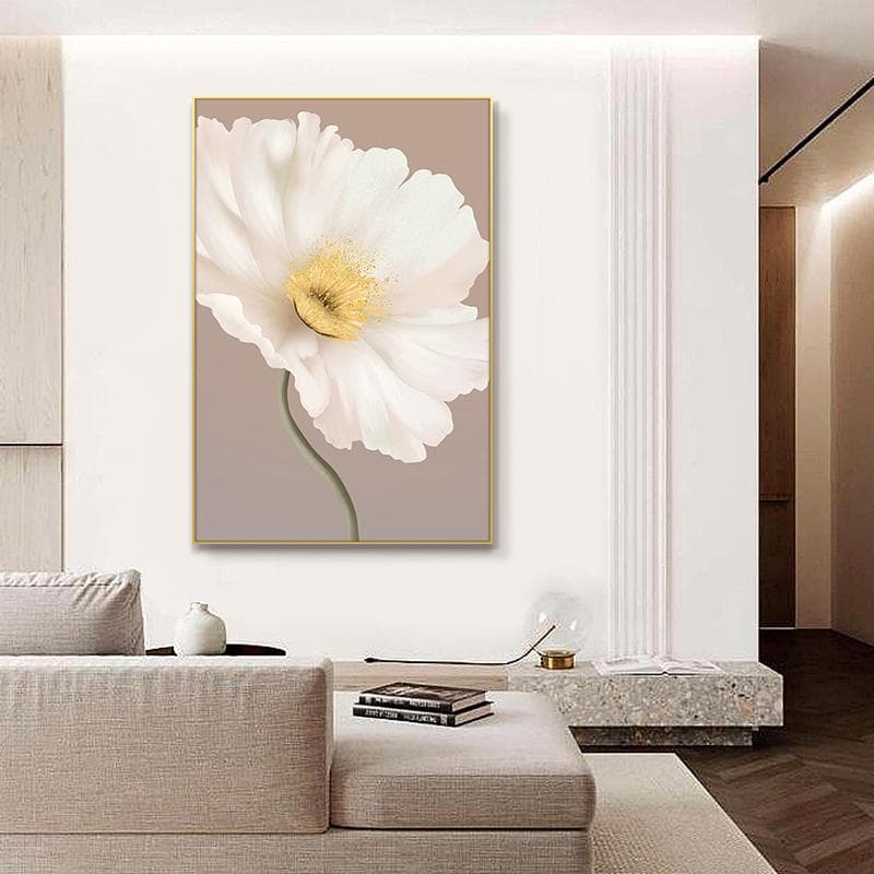 Wabi-sabi style entryway wave decorative painting, modern living room sofa background wall floral hanging 80120