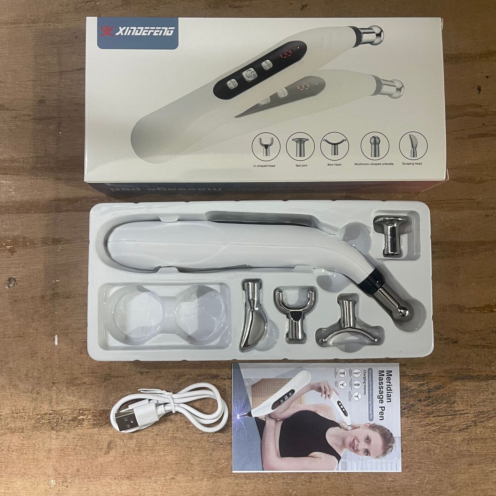 Rechargeable Meridian Pen Auto Acupoint Finder Massager Point Stick Home Electronic Acupuncture Tool Meridian Dredging Stick