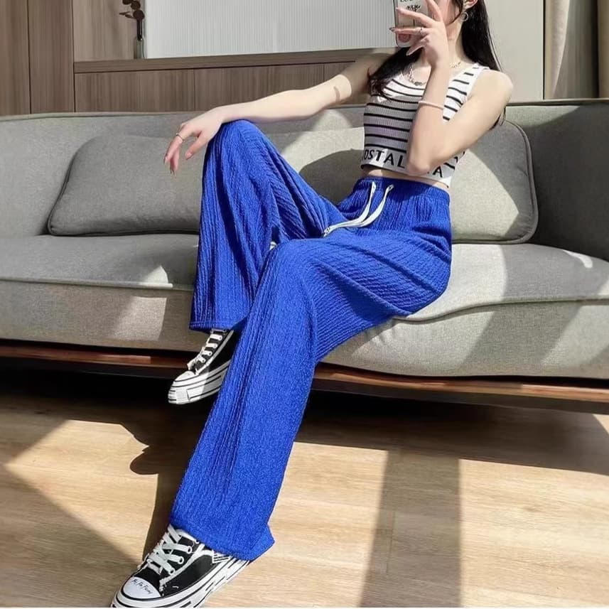 TikTok hot product Qianqian pants manufacturer direct sales 20 colors of casual loose straight pants Southeast Asian floor-length pants for women