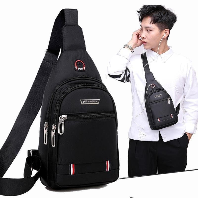 Casual Oxford Cloth Crossbody Bag Men's Single Shoulder Sling Bag Trendy Small Male Chest Bag Urban Minimalist Style Backpack