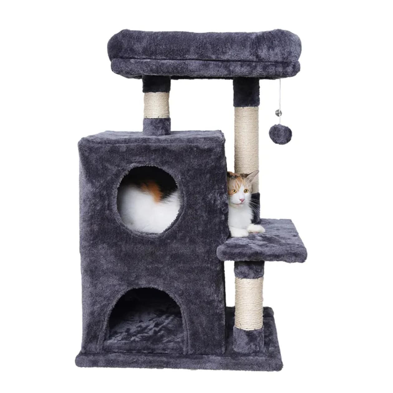 Cross-Border Cat Climbing Frame and Cat House Combo, Multi-Layer Cat Stand, Large Cat-Specific, Space-Saving Sisal Cat Scratching Post, Cat Supplies