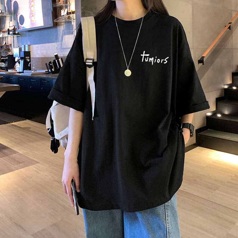 Cotton Short Sleeve T-Shirt Women Summer 2026 New Loose Ins Fashion Oversize American Cotton Top