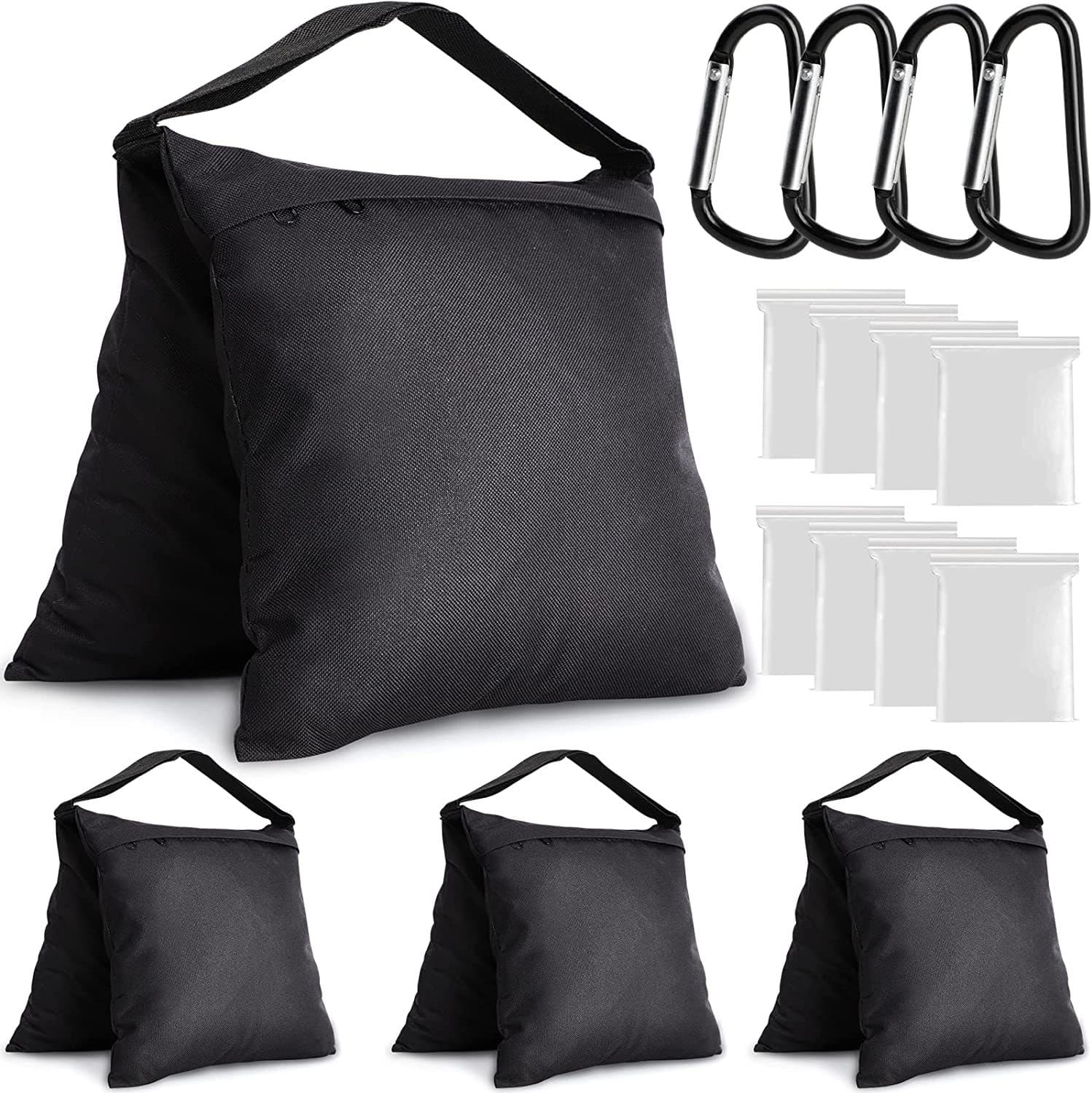 Factory Direct Supply Photography Sandbag, Outdoor Camping, Fishing Rain Shelter Fixing Black Sandbag, Tent Weight Bag