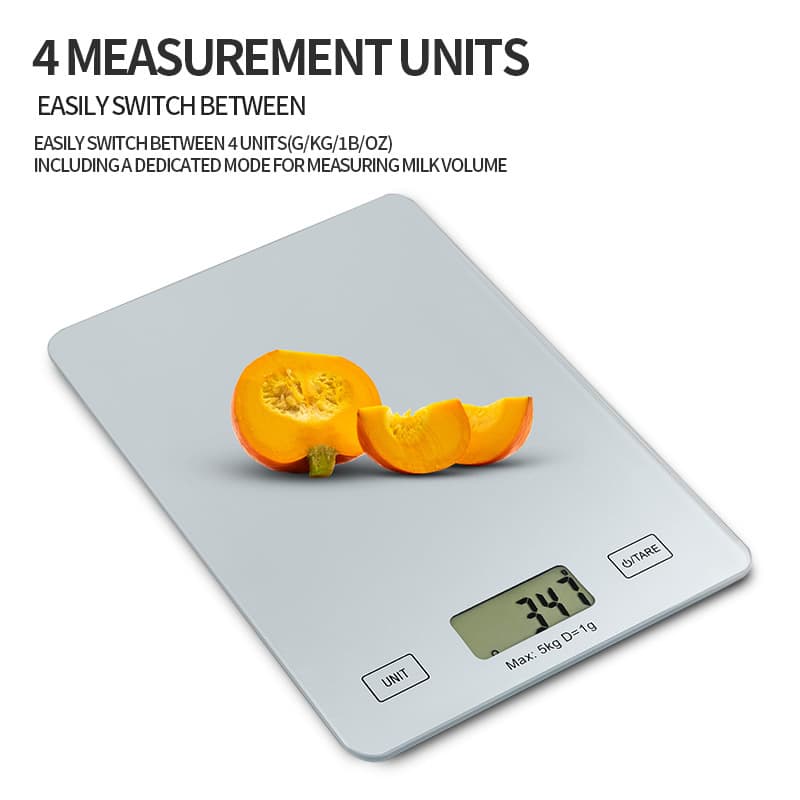 Factory foreign trade hot-selling special kitchen scale for baking with touch screen tempered glass high-precision electronic scale available in three colors