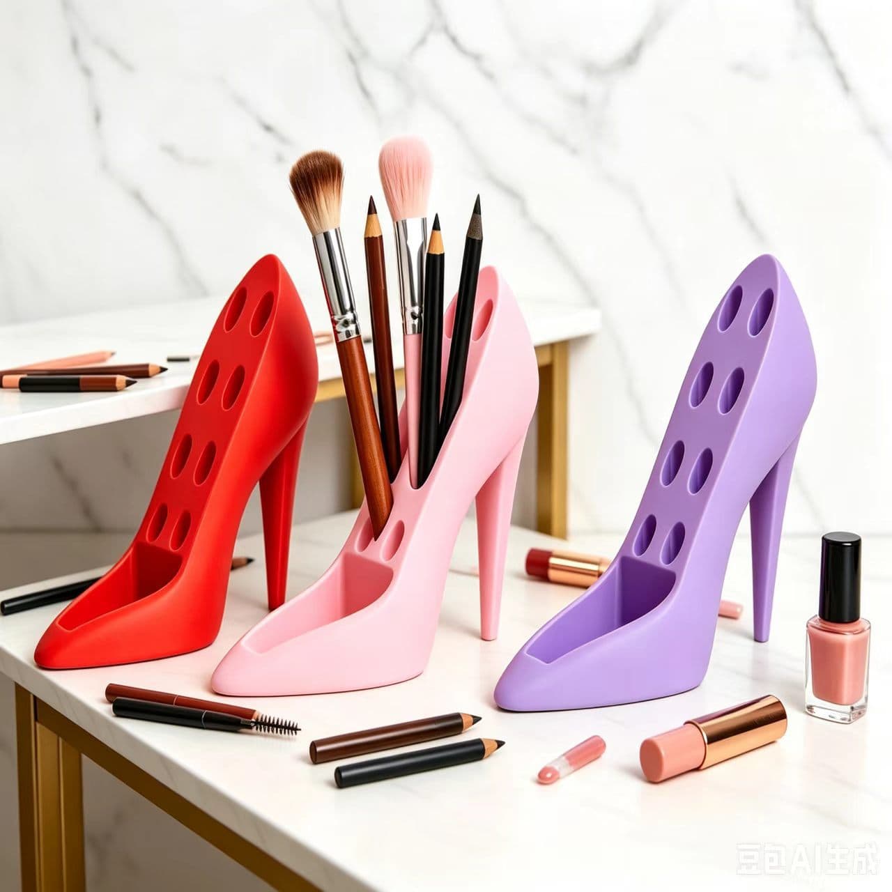 Cross-border new product Tall decorative storage unit high heels model beauty supplies storage rack