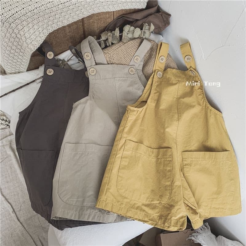 Children's baby overalls shorts 2026 summer thin loose pants boys and girls Korean style overalls casual summer wear