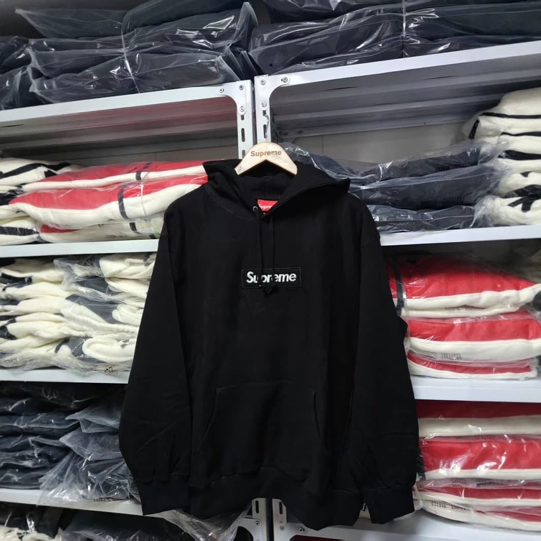 26SSMM6 25FW 24FW Box Logo Bogo Hooded Embroidered Logo Hooded Sweatshirt