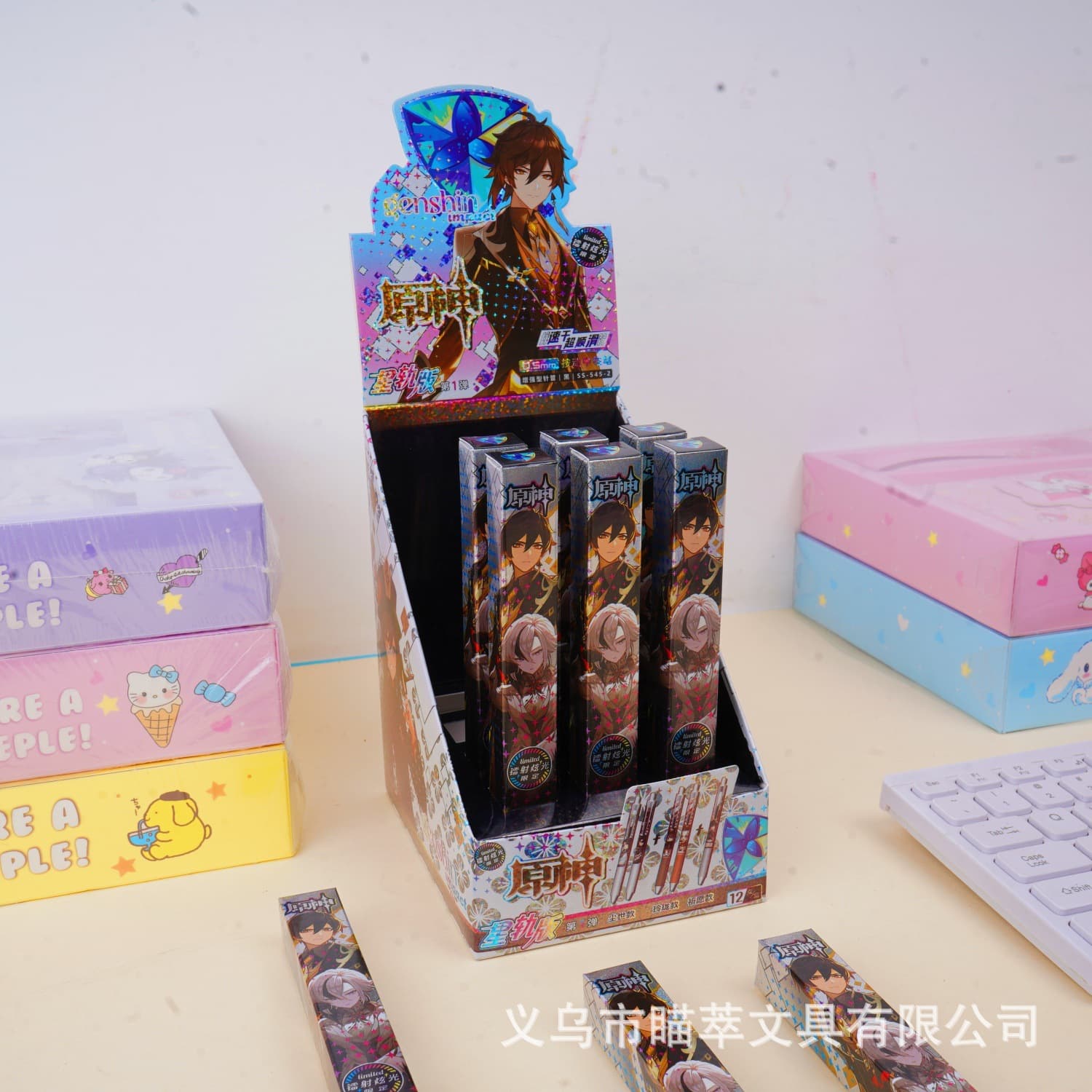 Creative Hot-Selling Genshin Impact Black Quick-Dry Unisex Pen Blind Box Anime Comfortable Writing Pen for Students School Supplies