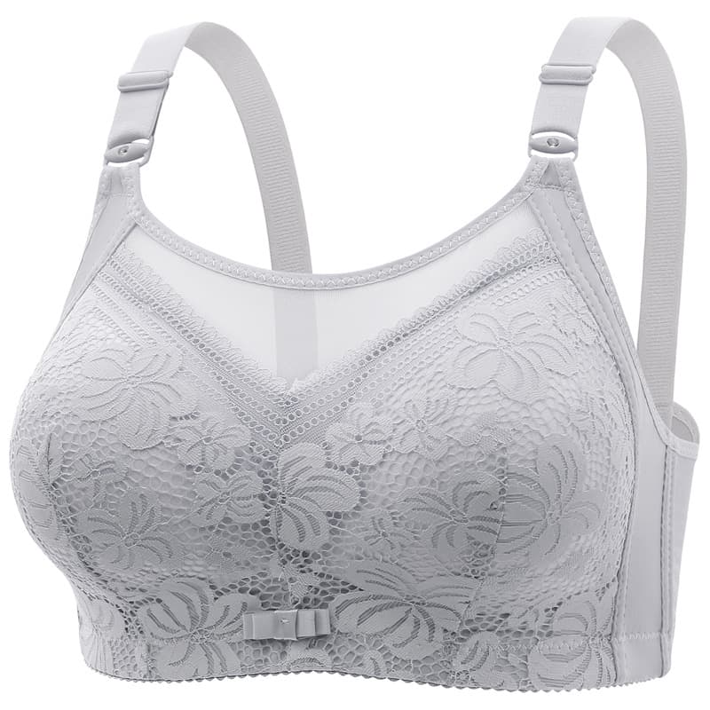 2024 New Plus Size Wireless Comfort Breathable Push-up Lace Sexy Underwear Large Bust Minimizing Women's Bra