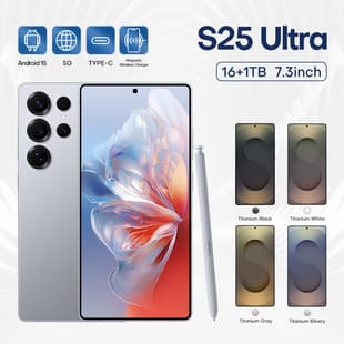 S25 Ultra Cross-Border Phone 4G In Stock Original Rubber Case 4+64 Wireless Charging 6.75-inch Export Smartphone
