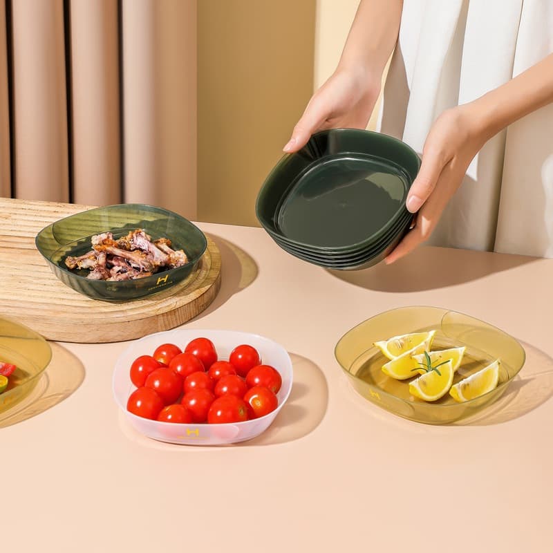 Bone spitting dish, spitting bone dish, household snack small dish, pickle dish, plastic snack cake dish, dining table garbage plate